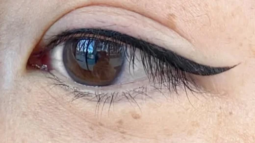 winged eyeliner tattoo procedure